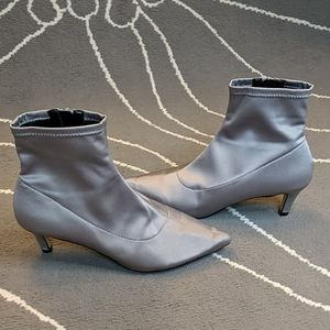 Topshop Bon Bon Satin Sock Booties 7.5